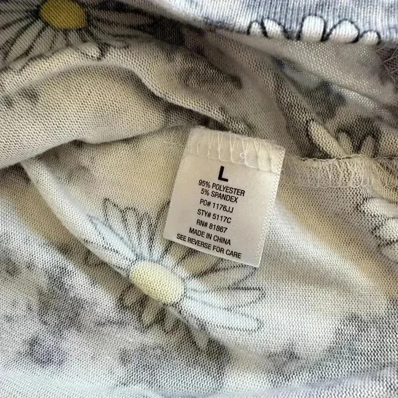 KIKIT Daisy Tye Dye Matching Shirt / Short Set Women's Size Large 90s Y2K - Picture 11 of 11